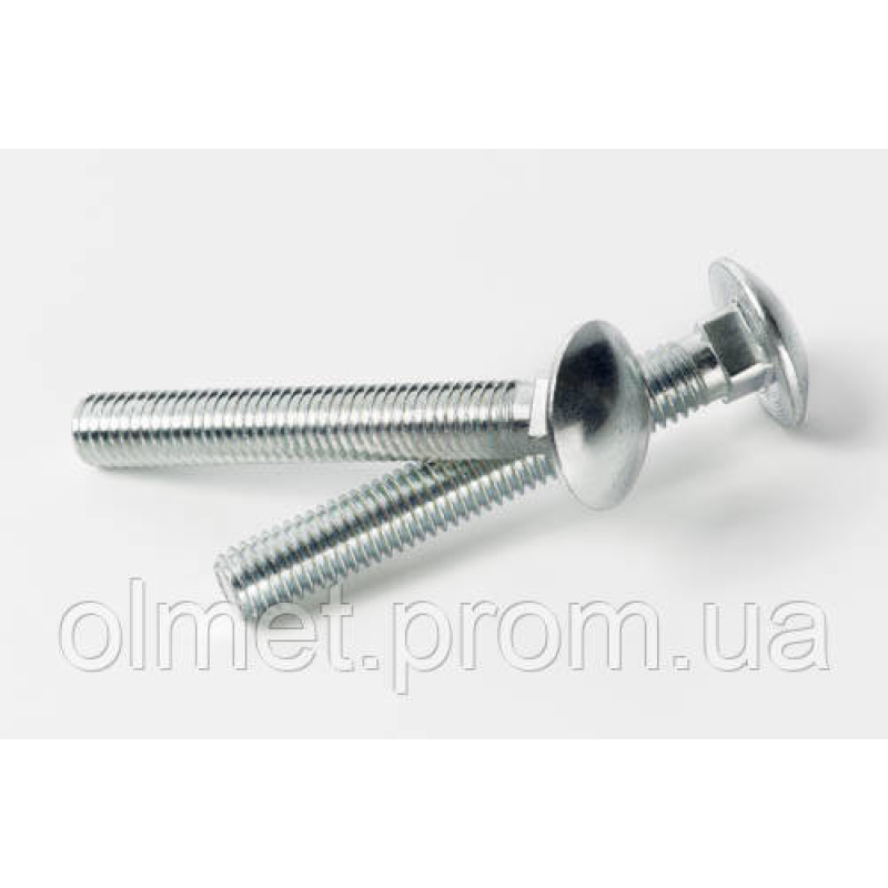 Болт із квадратним підголівником з повною різзю М8*25 DIN 603 кл. пр. 4,8 цинк білий (пач 25 шт.) ACRO