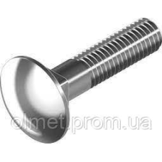 Болт з кв. підголівником із повною різзю М6*50 DIN 603 4,8 цинк білий OLM