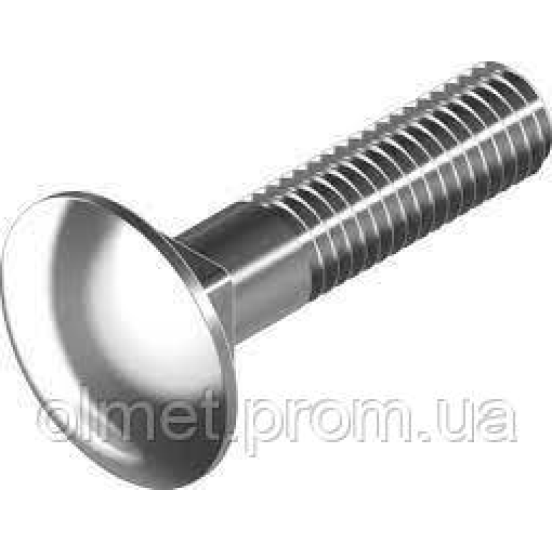 Болт з кв. підголівником із повною різзю М6*50 DIN 603 4,8 цинк білий OLM