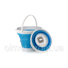 Відро складане силіконове 5 л синій (blue) СИЛА
