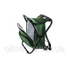 Стілець розкладний без спинки (сталевий каркас) з термосумкою-рюкзаком Ø19 мм 28х35х43 см СІЛА