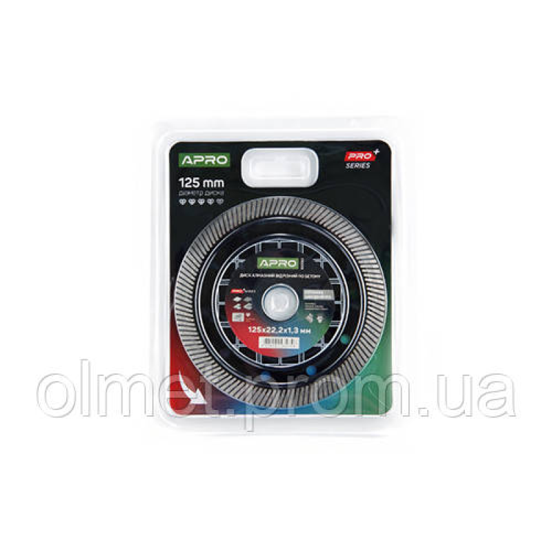 Диск алмазний для бетону Кераміка Швидкий Різ 125х1.3х22.22мм 22-24% APRO PRO