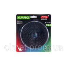 Круг алмазний шліфувальний на липучці 100 мм Р500 APRO PRO