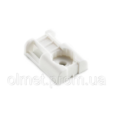 Майданчик під монтажний пістолет 29х20х8мм для кабельного стягування до 10 мм з отвором білий (пач. 100шт.) APRO