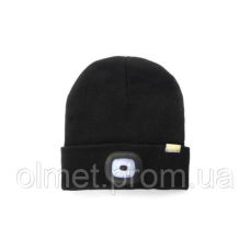 Шапка з ліхтариком чорна 200 Лм (300 мА·год) СИЛА