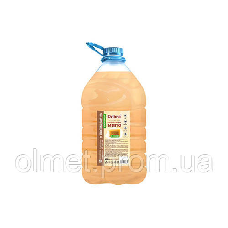 Мило господарське рідке антибактеріальне 72% 5 л Миловарні традиції Мило господарське рідке антибактеріальне 72% 5 л Миловарні традиції