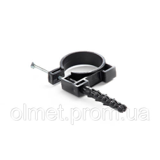 Обойма для труб і кабелю 32-34 мм чорна (пач. 25шт.) APRO