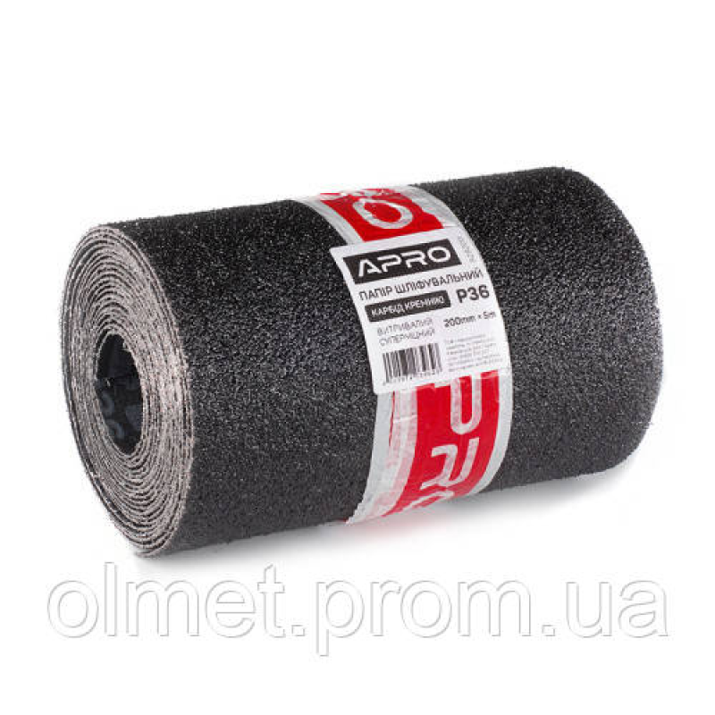 Папір шліфувальний тканинний Ultra витривалий (карбід кремнію) 200 мм*5м P60 APRO