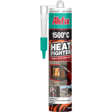 Герметик силікатний жаростійкий для печей і каменів Heat Fighter 1500 (чорний) 280 мл Akfix
