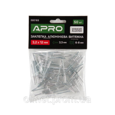 Заклепка алюмінієва витяжна 3.2х12мм 50 шт. APRO