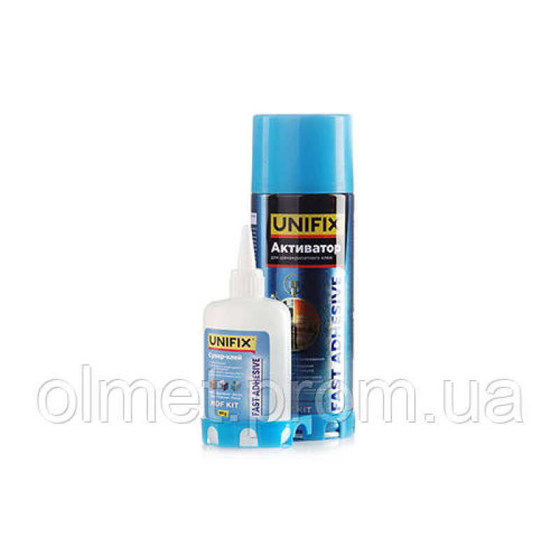 Клей з активатором для МДФ і дерева 400 мл + 100 г UNIFIX