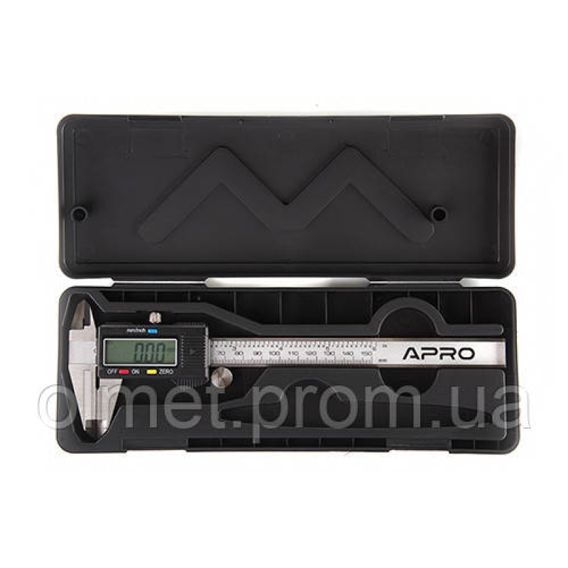 Штангенциркуль електронний 150-мм пластиковий корпус (батарея 1,5В) APRO