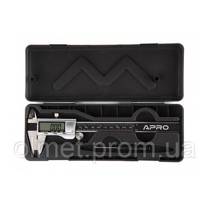 Штангенциркуль електронний 150 мм металевий корпус (батарея 1,5В) APRO Штангенциркуль електронний 150 мм металевий корпус (батарея 1,5В) APRO