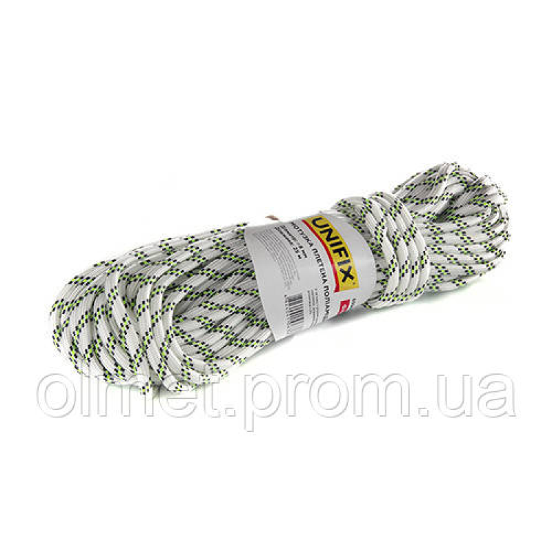 Мотузка поліамідна плетена (капронова) ФАЛ 8 мм 25 м UNIFIX