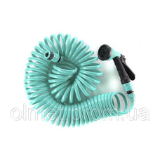 Набір: спіральний шланг 15 м + пістолет-розпилювач 8 режимів СІЛА