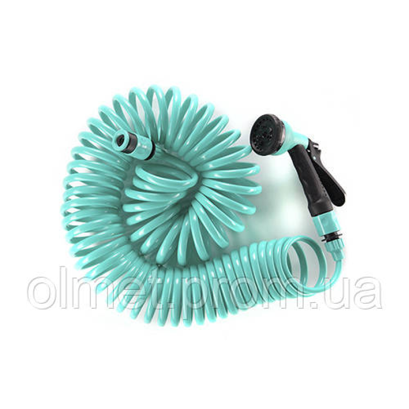 Набір: спіральний шланг 15 м + пістолет-розпилювач 8 режимів СІЛА Набір: спіральний шланг 15 м + пістолет-розпилювач 8 режимів СІЛА