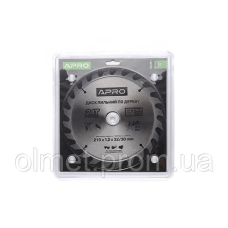Диск пиляльний для дерева 210х32 (30)х24Т APRO