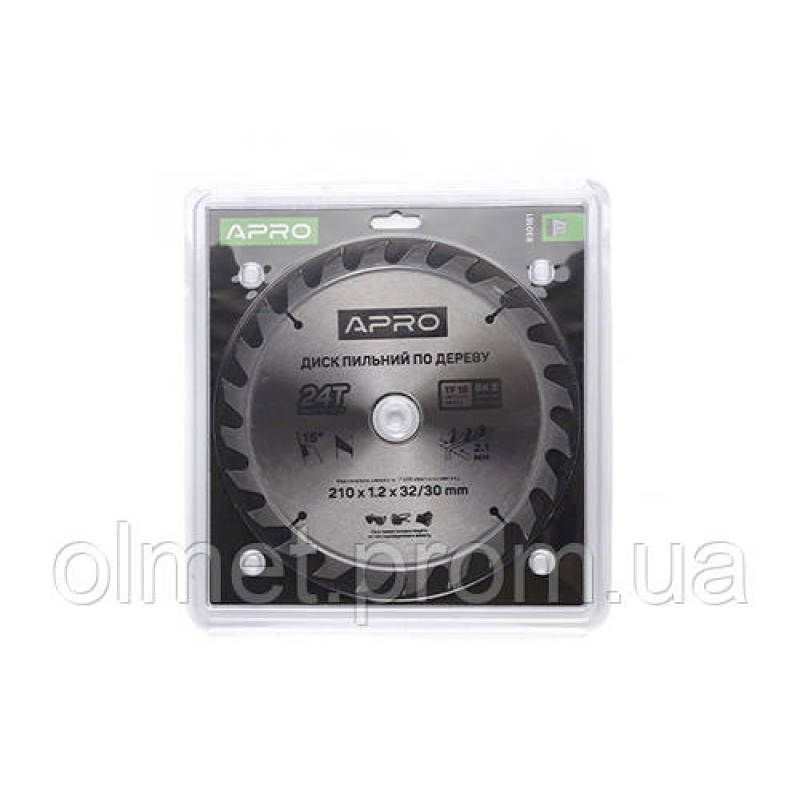 Диск пиляльний для дерева 210х32 (30)х24Т APRO Диск пиляльний для дерева 210х32 (30)х24Т APRO