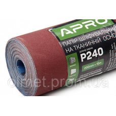 Папір шліфувальний P240 рулон 200 мм*10 м (тканинна основа) APRO