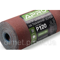 Папір шліфувальний P120 рулон 200 мм*10 м (тканинна основа) APRO