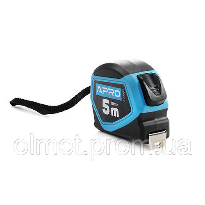 Рулетка гумова автостоп 5 мх19 мм APRO