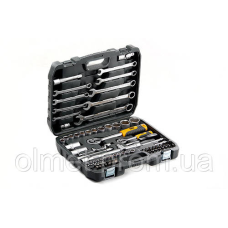 Набір насадок 72т CrV 1⁄4, 1⁄2 82шт. з гайчними ключами СІЛА