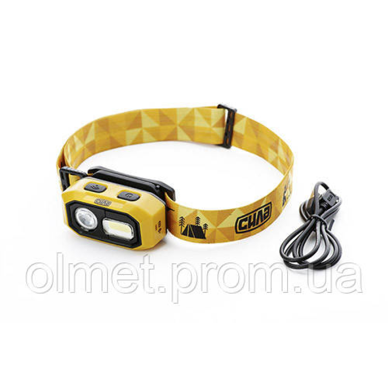 LED-ліхтар налобний (акумулятор Li-ion 3.7 V 1450 мА·год) із сенсором Тесла СИЛА LED-ліхтар налобний (акумулятор Li-ion 3.7 V 1450 мА·год) із сенсором Тесла СИЛА