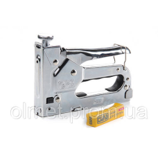 Степлер пружинний для скоби 4-14 мм сталевий корпус, регулювання удару колесом СІЛА