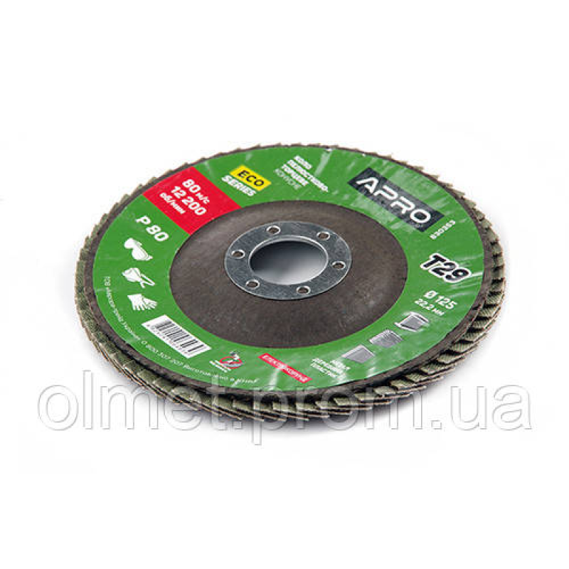 Круг пелюстково-торцевий Р80 конус 125 мм (Т29) (КПТ) APRO