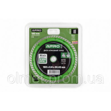 Диск відрізний для бетону 180х2.6х22.22мм (16-18%) Турбо APRO