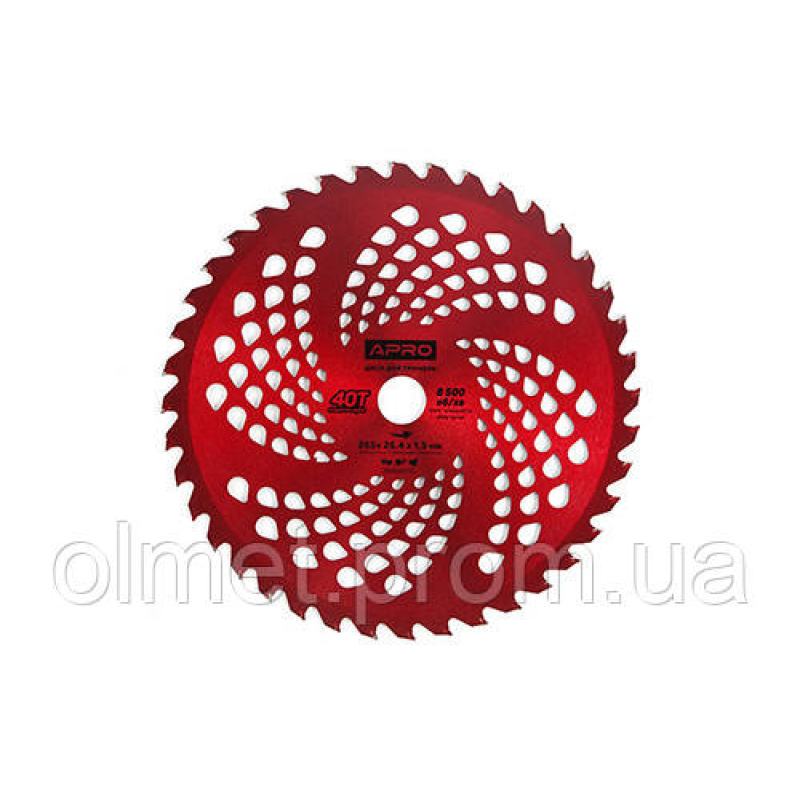 Диск для тримера з твердосплавними напайками 40T APRO Диск для тримера з твердосплавними напайками 40T APRO
