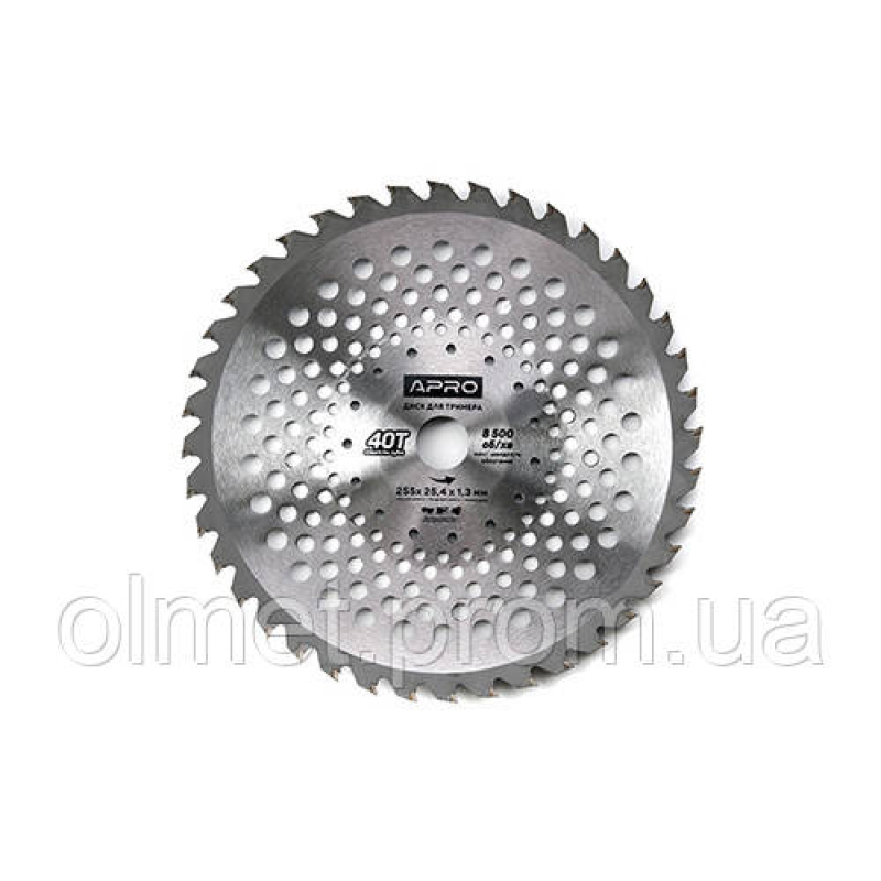 Диск для тримера з твердосплавними напайками 40T Curved APRO Диск для тримера з твердосплавними напайками 40T Curved APRO