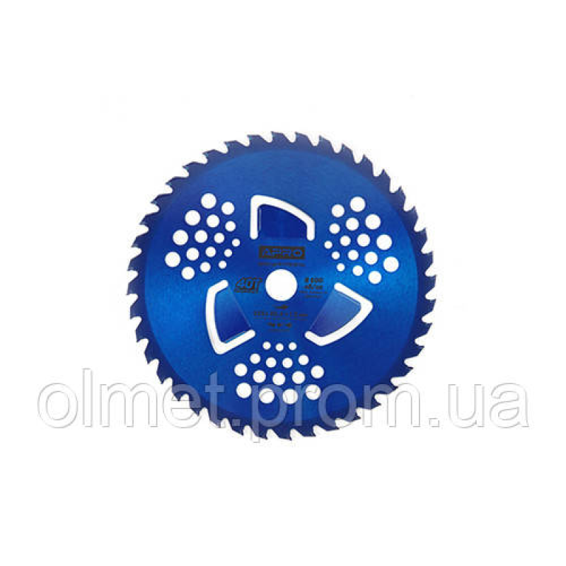 Диск для тримера з твердосплавними напайками 40Т 3 пелюстки (для кущів) APRO Диск для тримера з твердосплавними напайками 40Т 3 пелюстки (для кущів) APRO