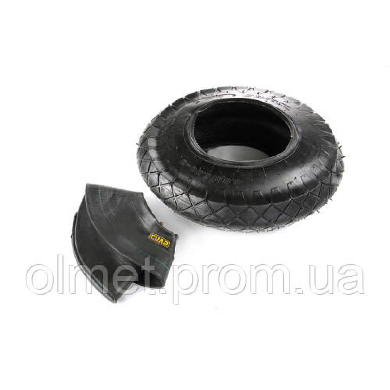 Камера + покришка 4PR для колеса 4х8““ тачки садово- будівельної СИЛА Камера + покришка 4PR для колеса 4х8““ тачки садово- будівельної СИЛА