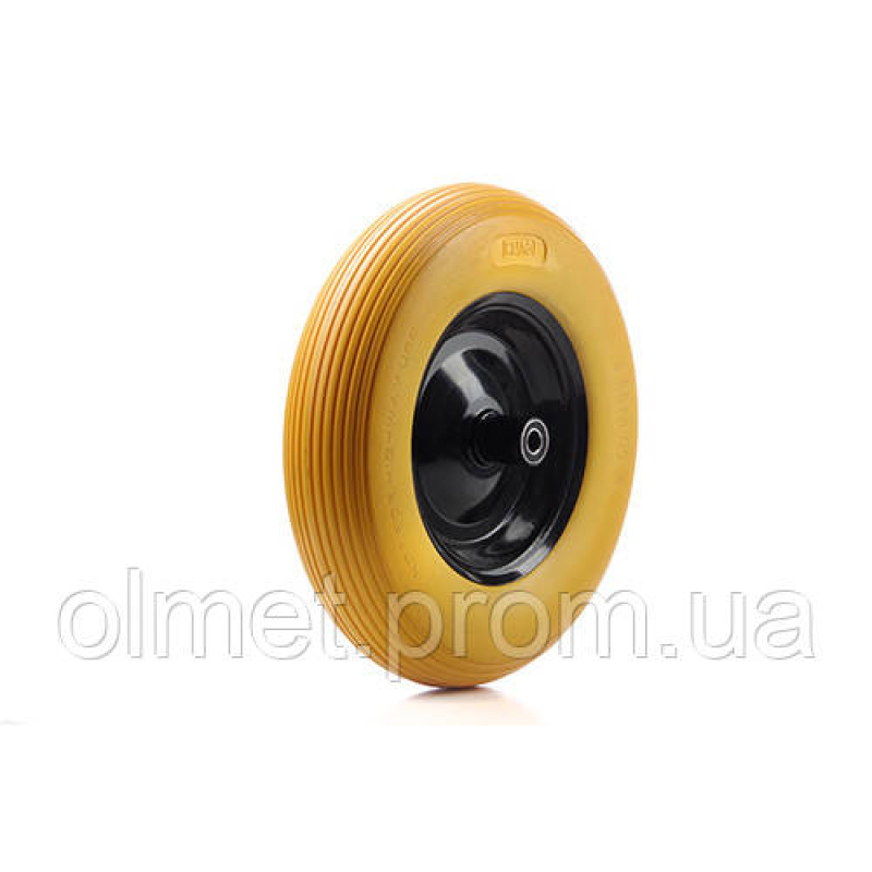 Колесо для тачки поліуретанове 4х8““ з лінійним малюнком протектора СИЛА