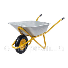 Тачка садово-будівельна одноколісна 100л, 180кг, колесо пневмо 4х8““ СИЛА