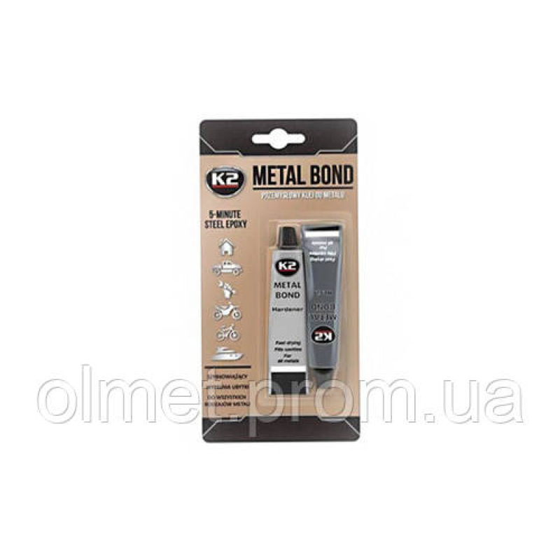Клей епоксидний двокомпонентний Metal Bond для металу 56,7г К2 Клей епоксидний двокомпонентний Metal Bond для металу 56,7г К2