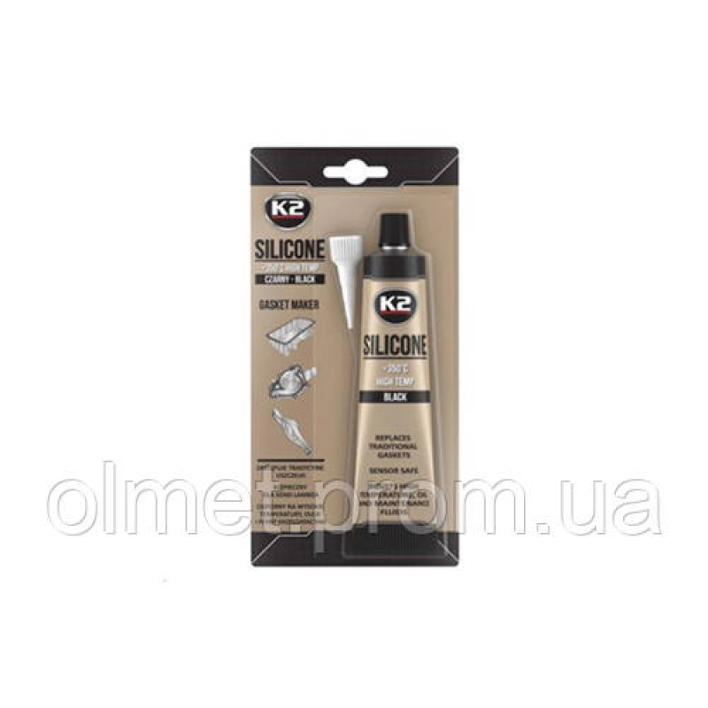Герметик прокладок силіконовий високотемпературний чорний 85г К2