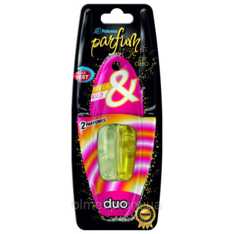 Ароматизатор Paloma DUO 5ml, RALLY NEW CAR (підвіска з рідиною)