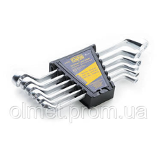 Набір ключів накидних двосторонніх 6x7 мм, 8x9 мм, 10x11 мм, 12x13 мм, 14x15 мм, 17x19 мм (6 шт.). СИЛА