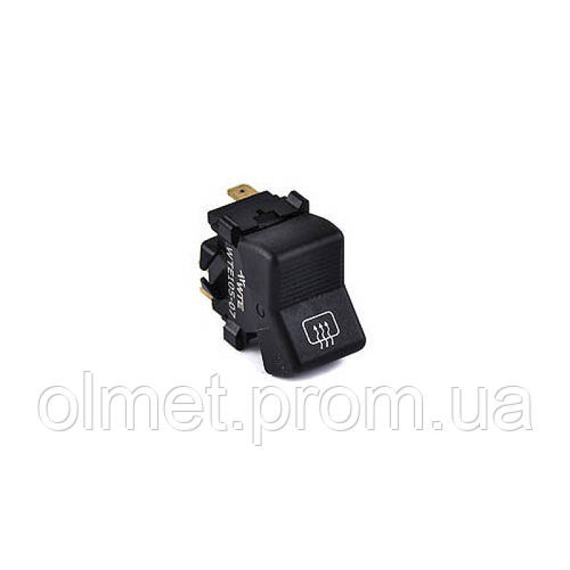 Клавіша ввімкнення нагрівання заднього скла ВАЗ 2104, 2105, 2107 (4- контактна) WTE Клавіша ввімкнення нагрівання заднього скла ВАЗ 2104, 2105, 2107 (4- контактна) WTE