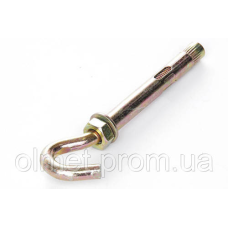 Анкер зі шкіркою і гайкою з C-гаком М10/12*100 цинк жовтий (пач 5 шт.) APRO