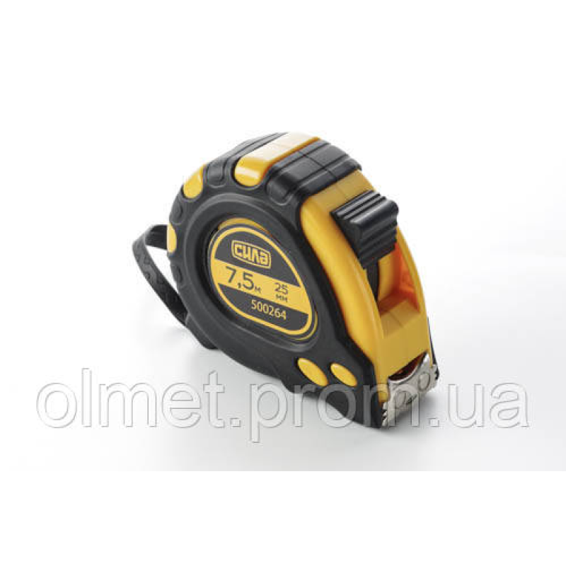 Рулетка гумова з магнітом «Супермагніт» 7,5 м*25 мм Стандарт СІЛА