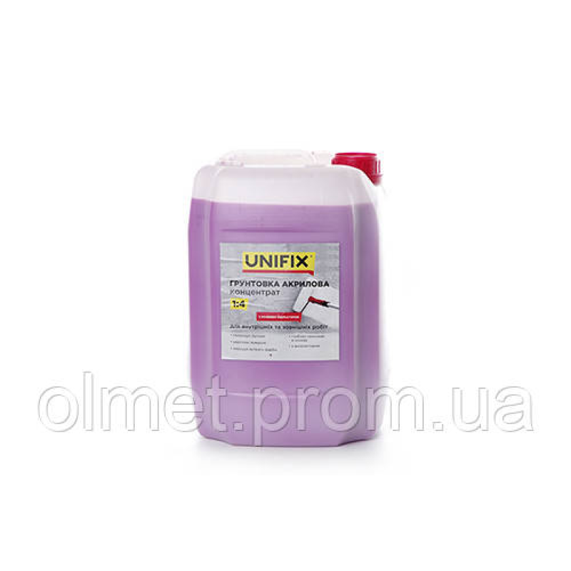 Ґрунтовка акрилова концентрат 1:4 глибокого проникнення 10 кг (з індикатором) UNIFIX